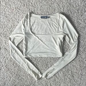 PrettyLittleThing Light Cream Long Sleeve Bodysuit